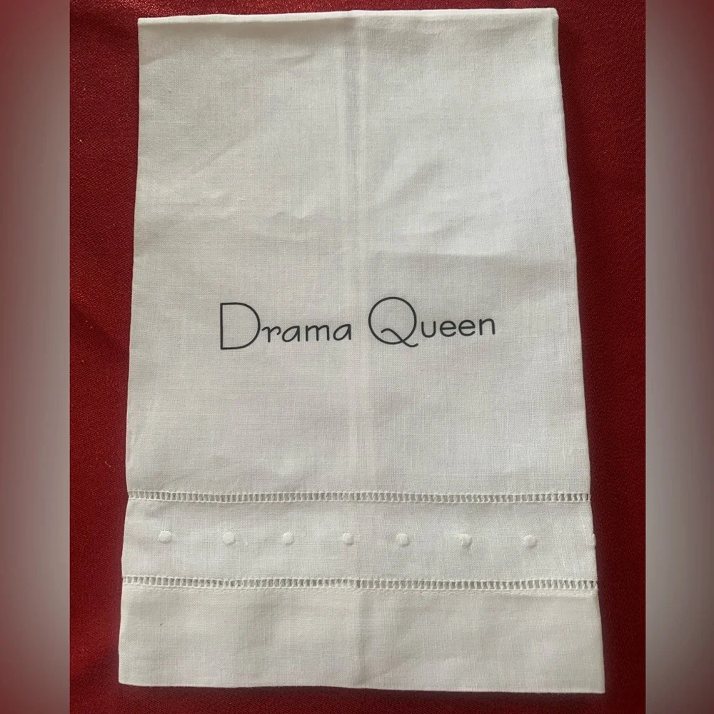 Drama Queen - Linen Hand Towel - New - No Tags